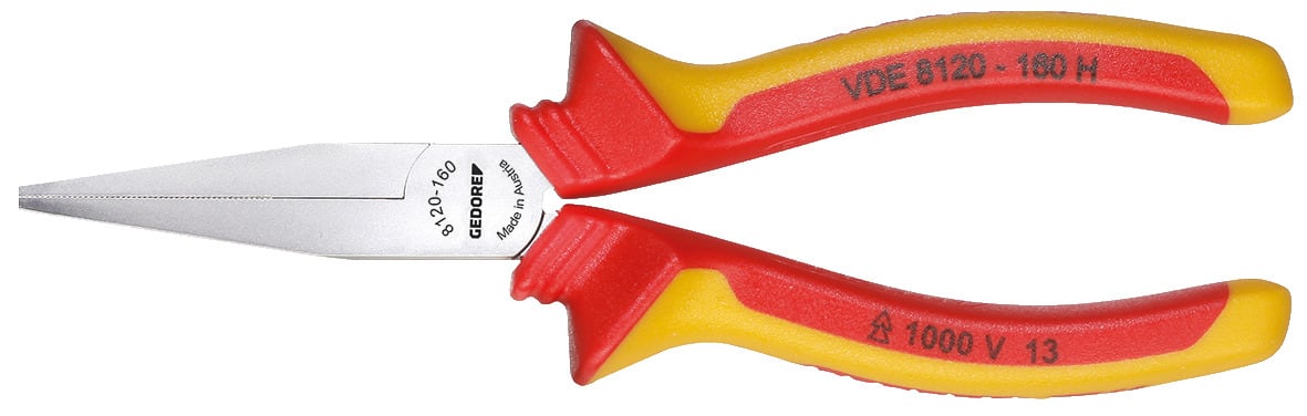 VDE 8120 H VDE Flat nose pliers with VDE insulating sleeves
