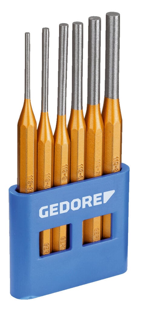 Pin Punch Set 6-Pack With Various Sizes - Tempered Steel For Durability, Metalworking Repair Tool Kit
