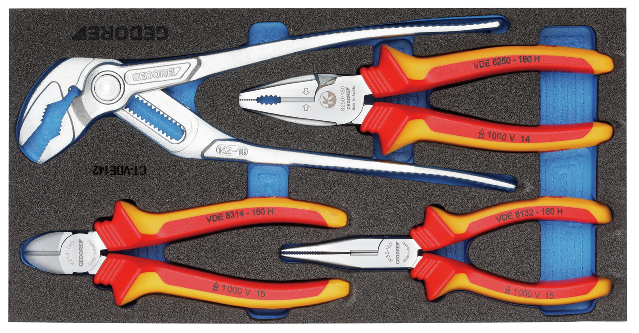 1500 CT1-VDE 142 VDE pliers assortment in 1/3 check tool module