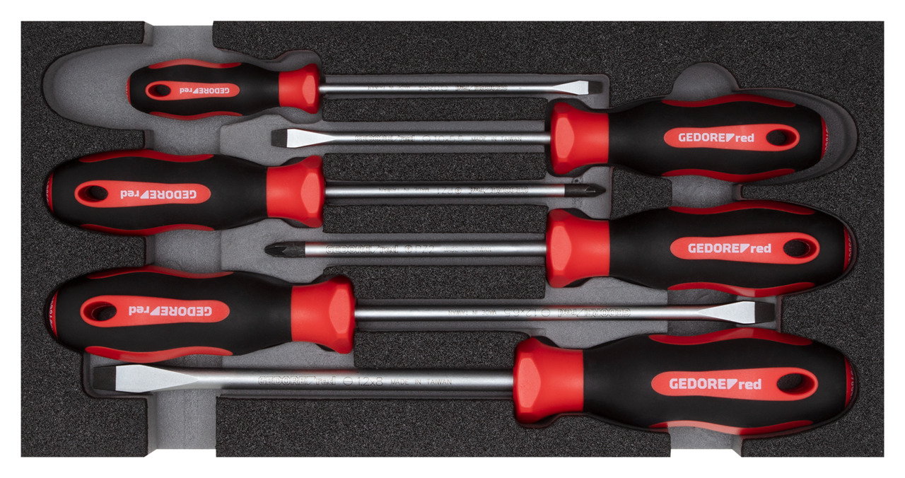 R22150014 Screwdriver set in 1/3 module 6 pieces