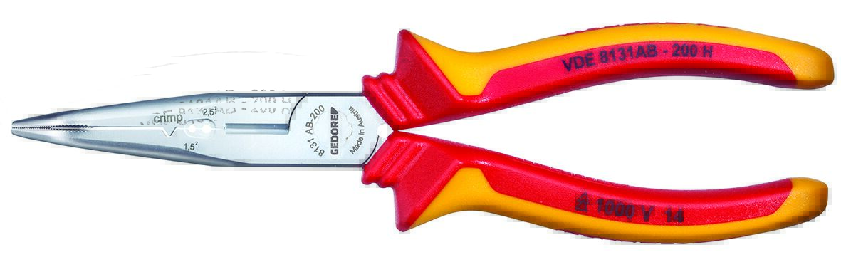 VDE 8131 AB VDE multiple pliers with sheath insulation, angled
