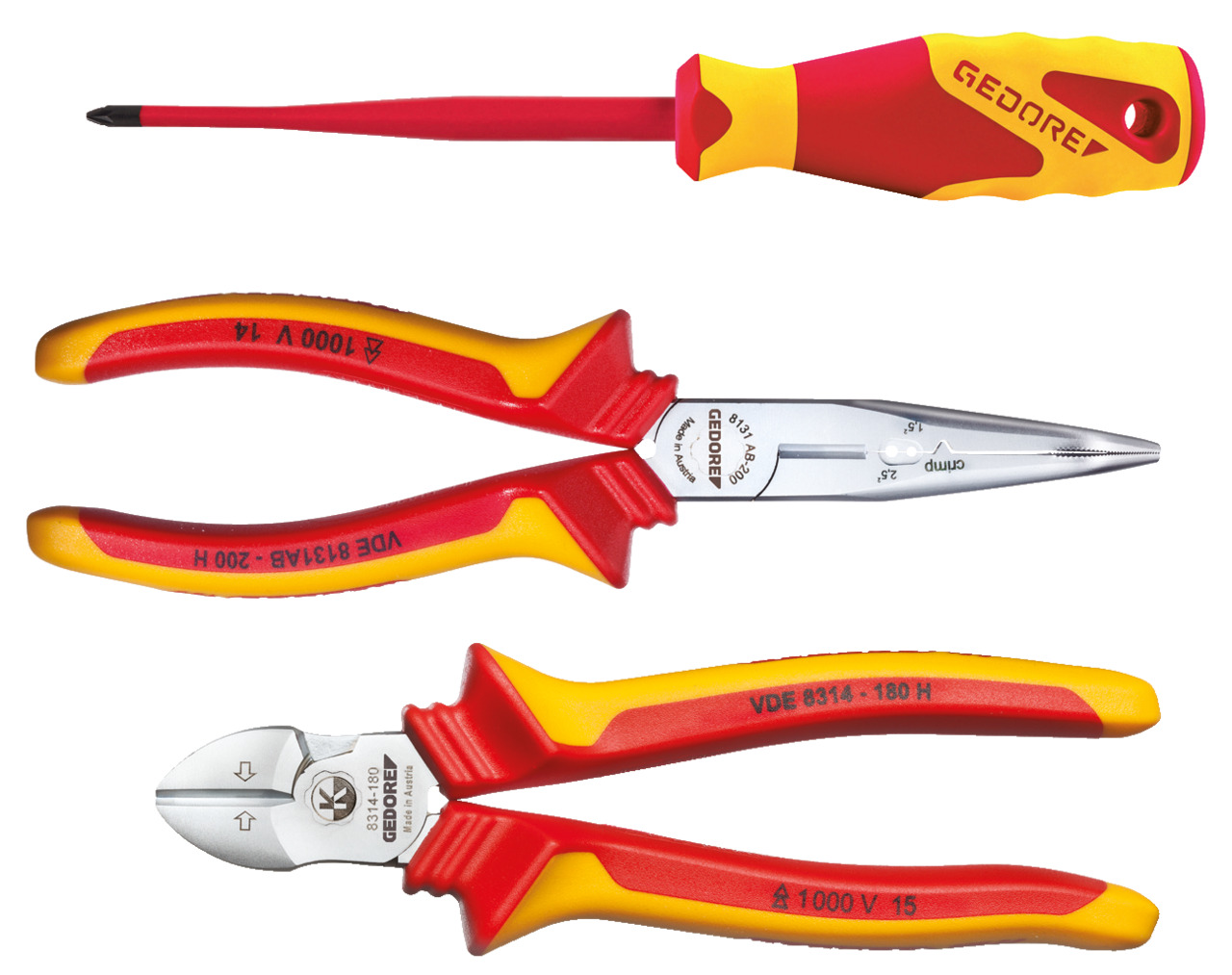 1102-005 VDE VDE pliers set, 3 pieces