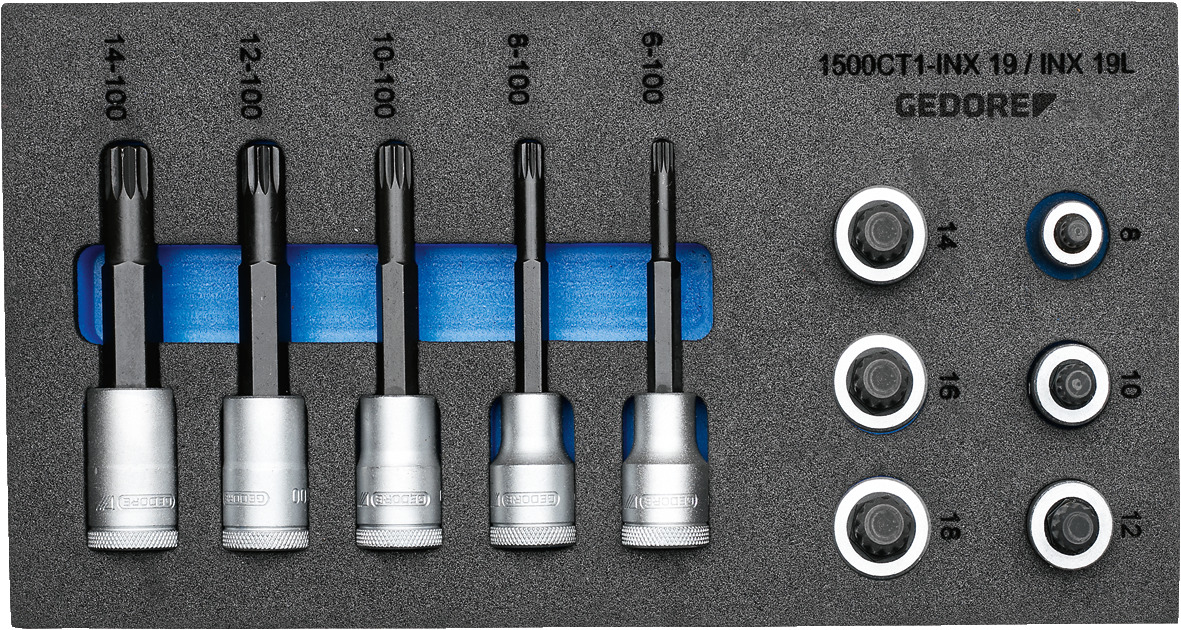 1500 CT1-INX 19 LK Set of screwdriver bits 1/2