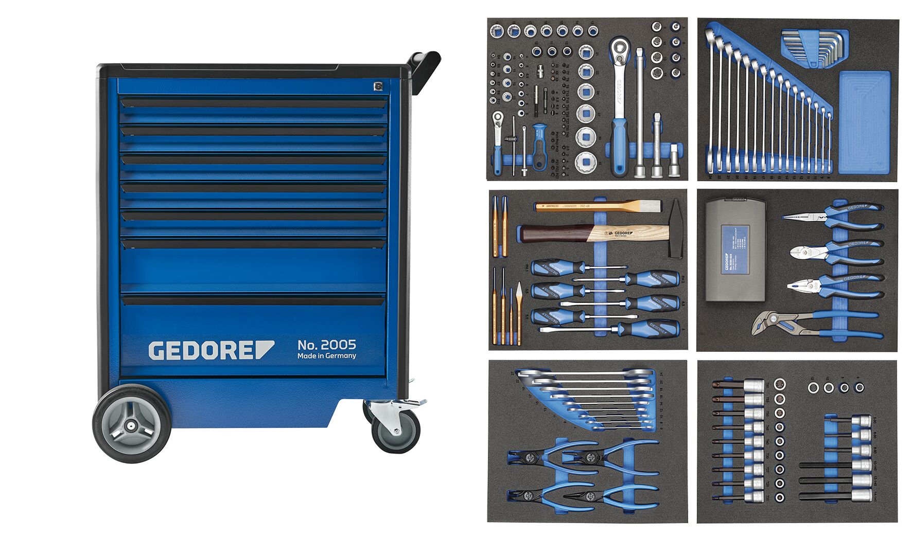 2005-TS-190 Tool trolley with assortment, 190 pieces