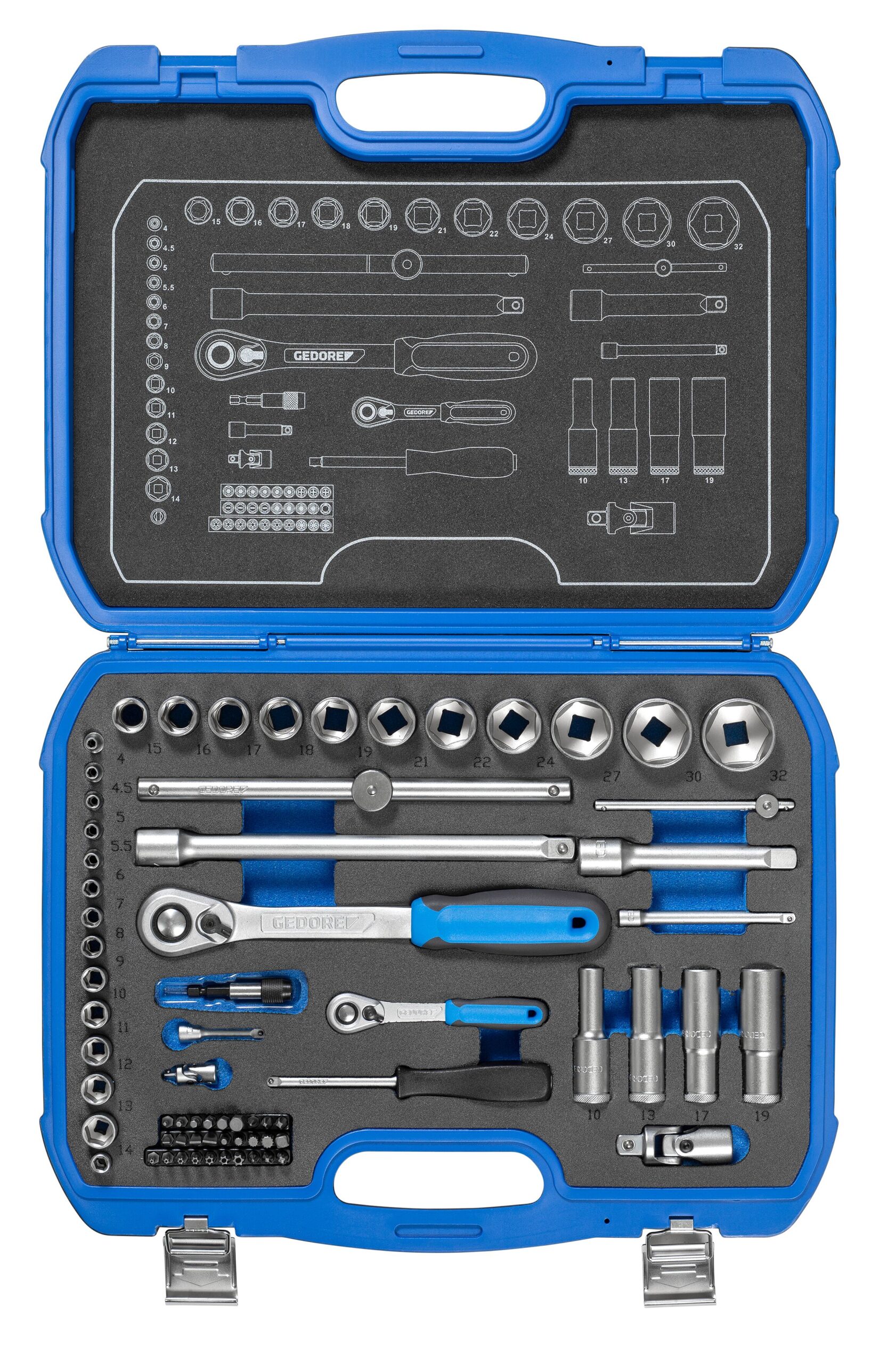 19 BMC 20 socket wrench set 1/4
