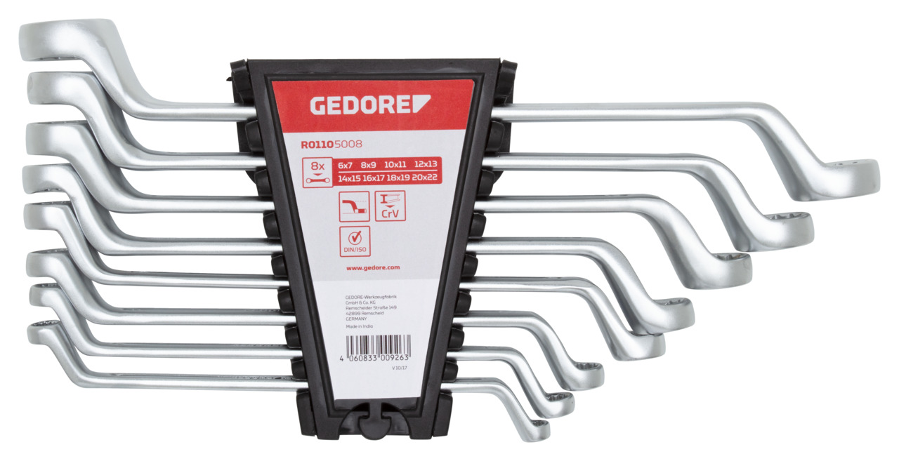 R0110 Double ring spanner set
