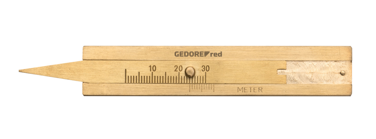 Tire tread depth gauge brass design