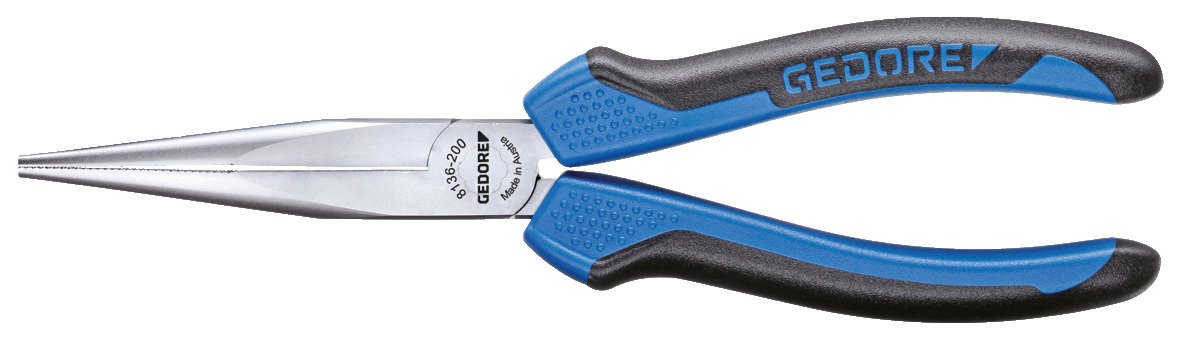 8136 AB Mechanics pliers without wire cutter, angled pattern