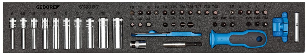 1500 CTD-20 BIT Socket assortment 1/4