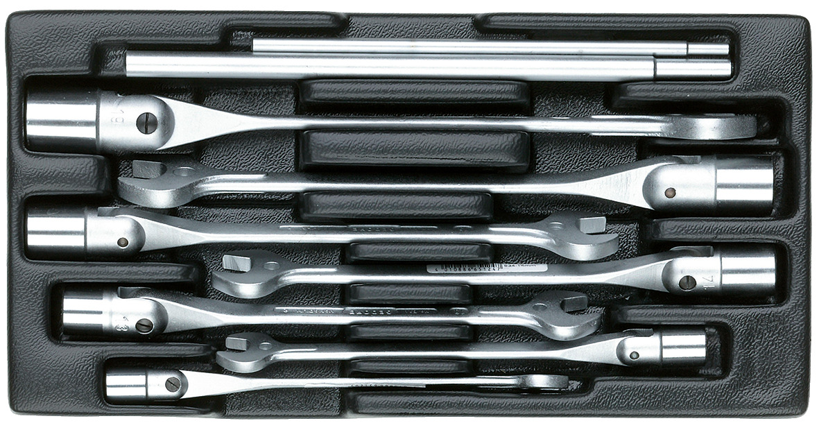 1500 ES-534 Combination swivel head wrench set in 1/3 ES-Module