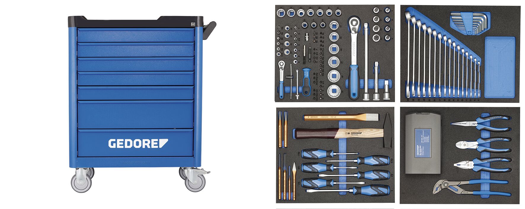 WSL-L-TS-147 tool trolley workster with 147-piece tool assortment