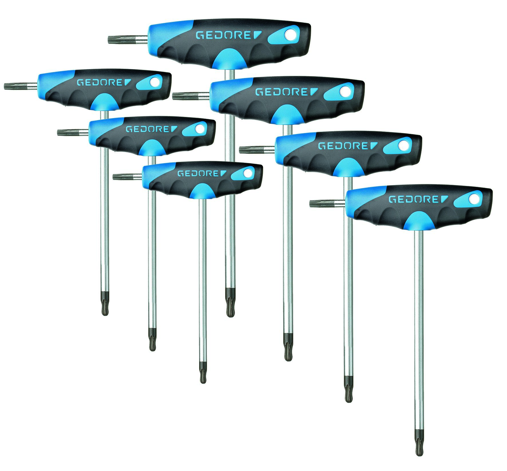 DT 2143 KTX-007 Cranked socket screwdriver set TX 7 pieces