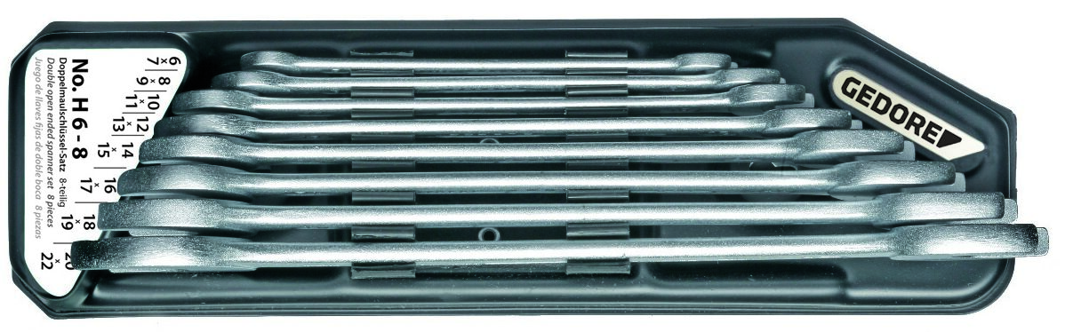 H 6 Double open ended spanner set